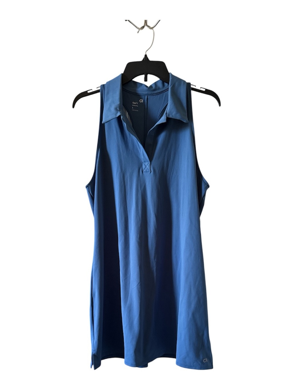 Blue Sleeveless Polo Dress